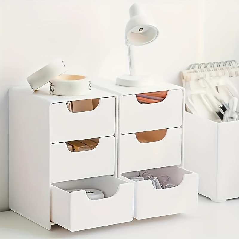 Office Drawer Organizer - منظم أدراج بلاستيكي ثلاثي الطبقات بتصميم