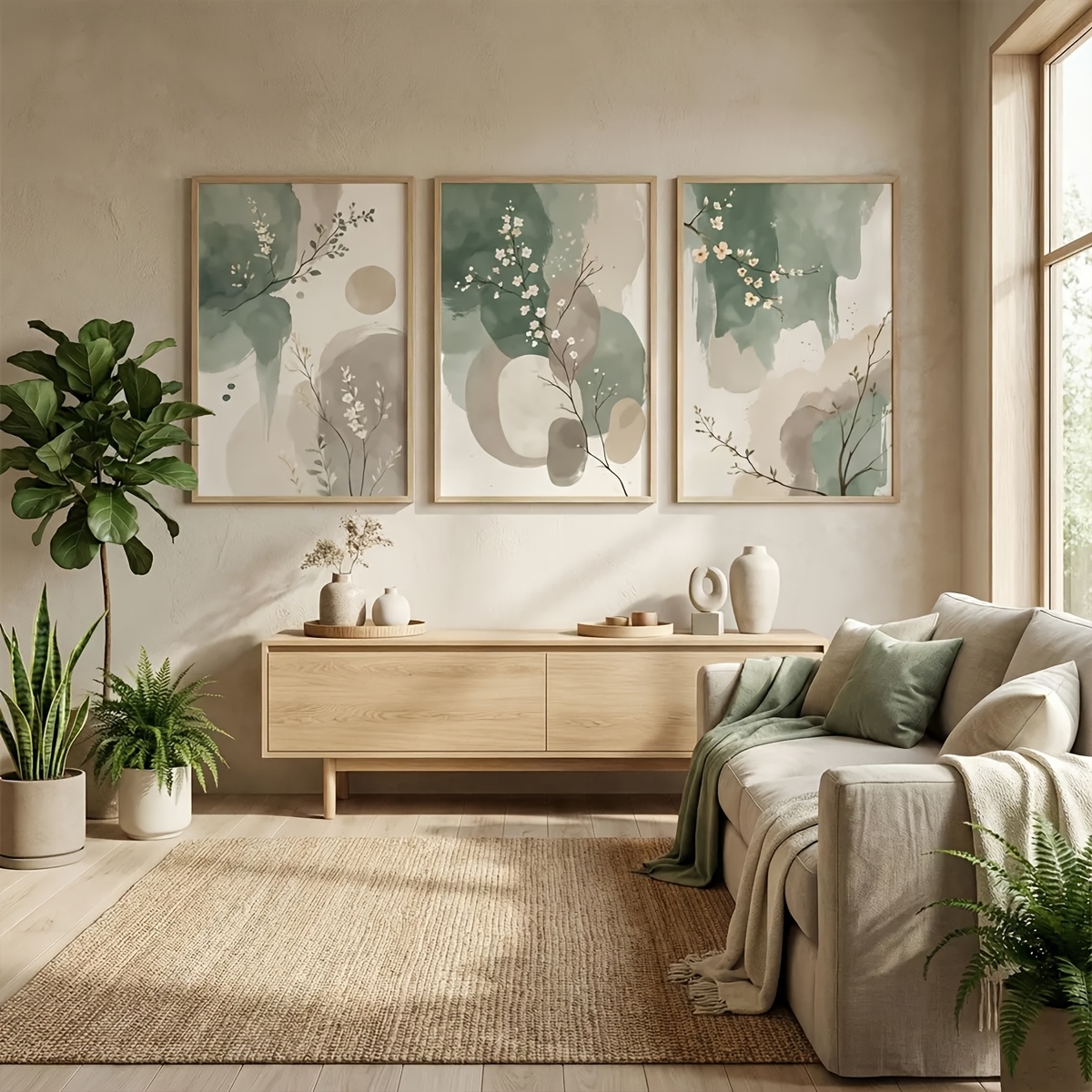 3 قطع من لوحات فنية جدارية على - مراجعة Home Office Image وسعره