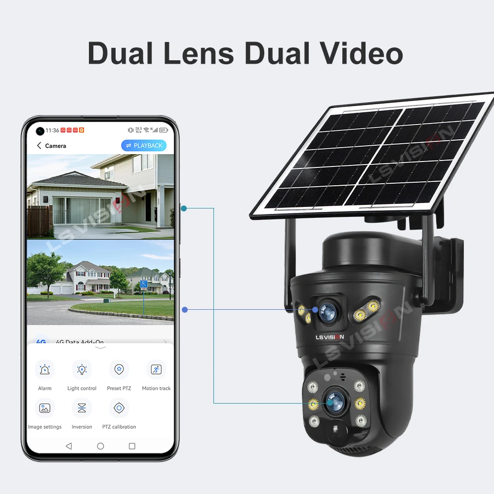 كاميرا LS VISION 8MP 4G تعمل ب - مراجعة Home Office Zoom وسعره