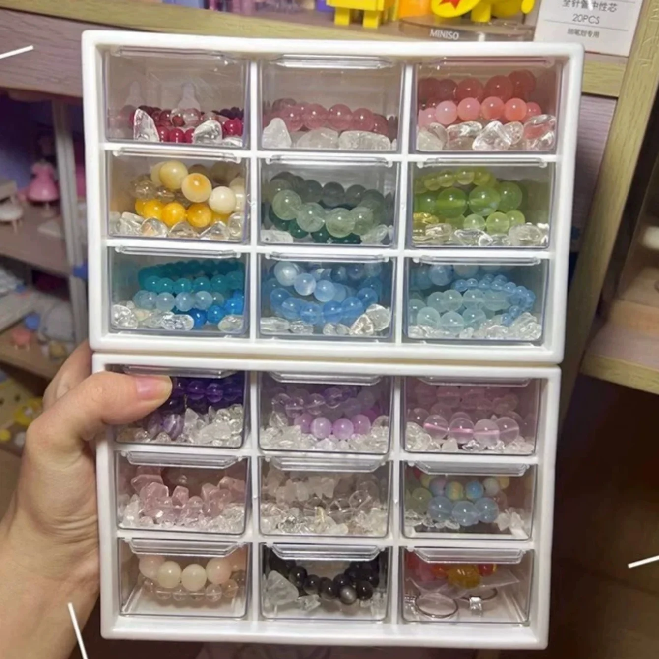 صندوق تخزين مواد الخرزة. صندوق - مراجعة Office Drawer Organizer وسعره