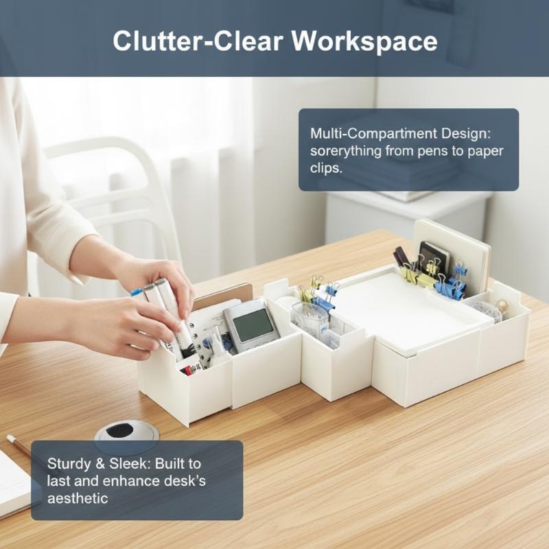 منظم تخزين بلاستيكي 4 قطع، فوا - مراجعة Office Drawer Organizer وسعره
