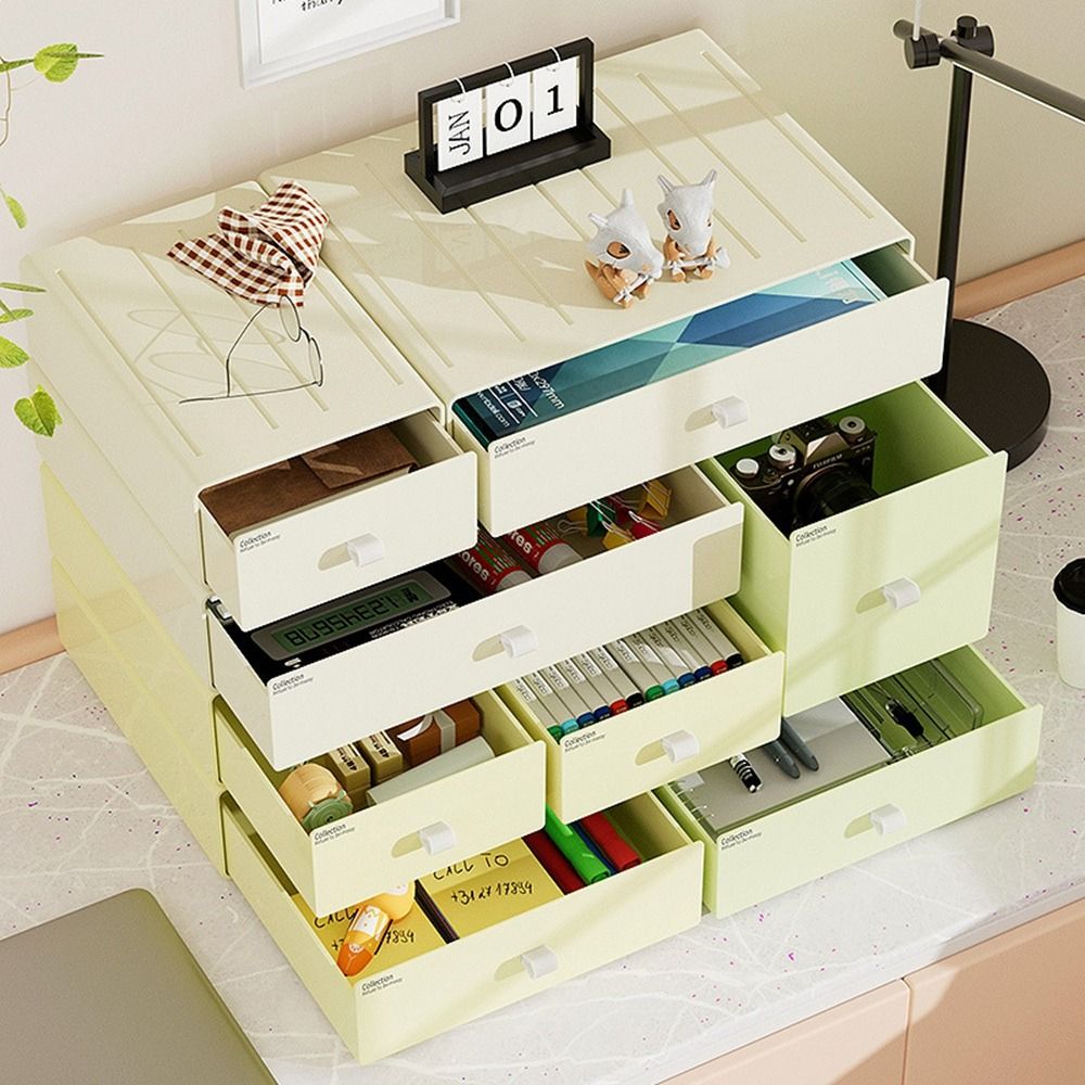 درج منظم مكتبي ملون قابل للتكد - مراجعة Office Drawer Organizer وسعره